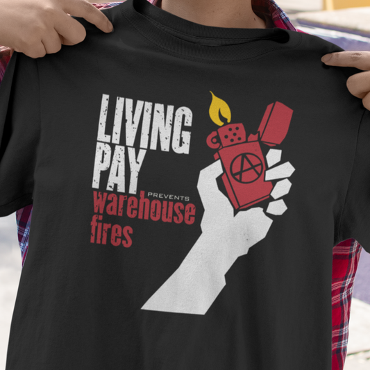 Living Wage Graphic Tee – Workers Rights Shirt Cotton Crew Tee
