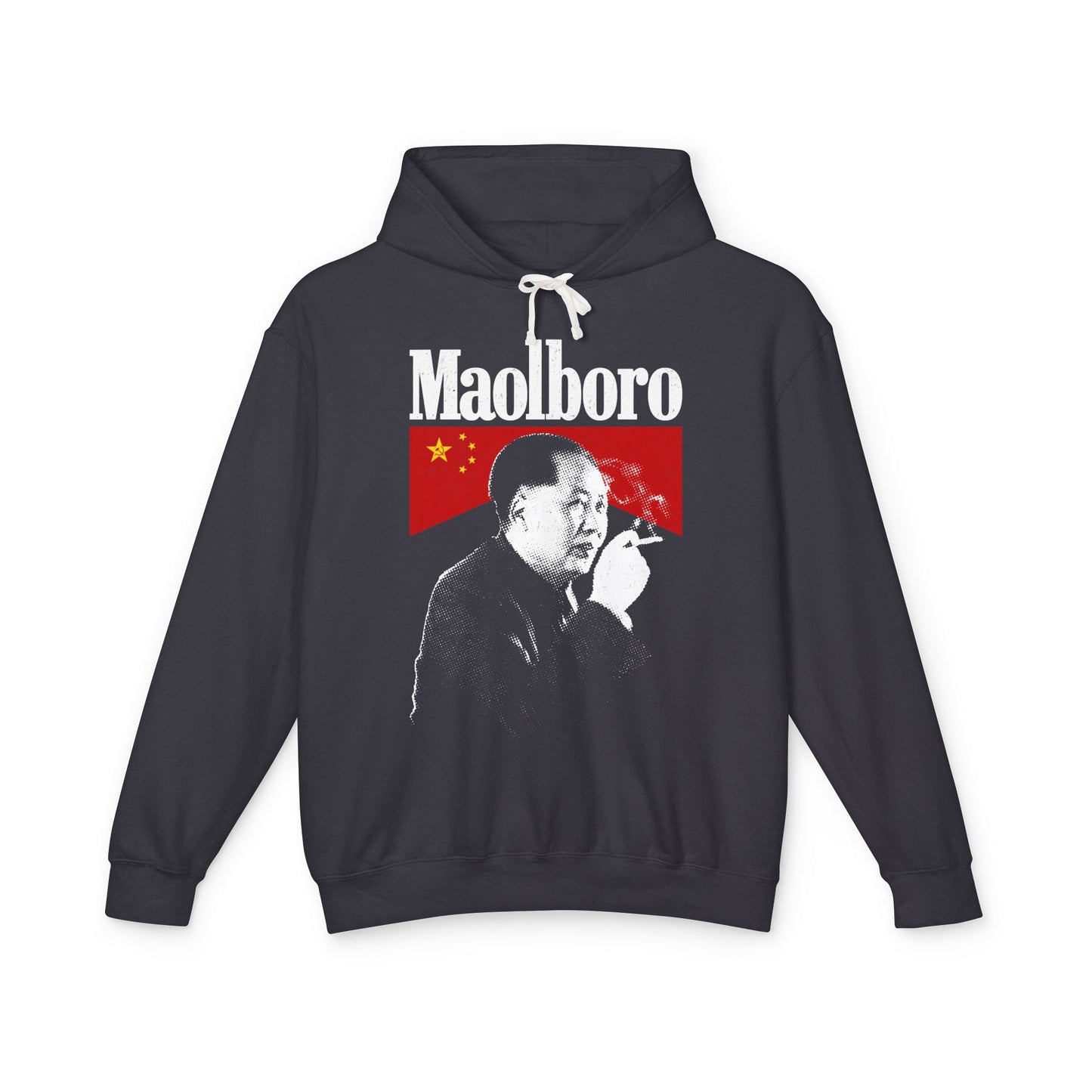 Smoking Mao - ComfortColors Unisex Lightweight Hooded Sweatshirt