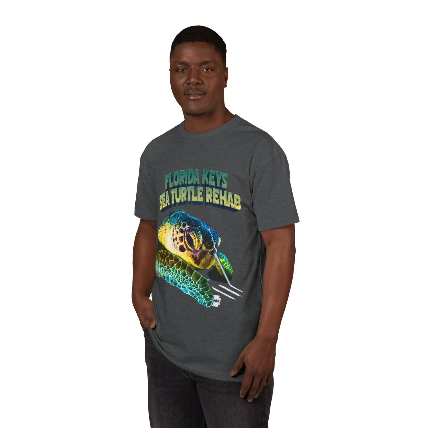 Florida Keys Sea Turtle Rehab Unisex Sueded T-Shirt, Eco-Friendly Tee, Animal Lover Gift, Wildlife Conservation Shirt, Beach Vibes Top