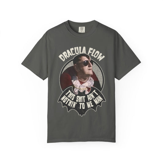 Dracula Flow Vintage Style T-Shirt, Unisex Graphic Tee, Halloween Shirt, Casual Wear, Gift for Horror Fans