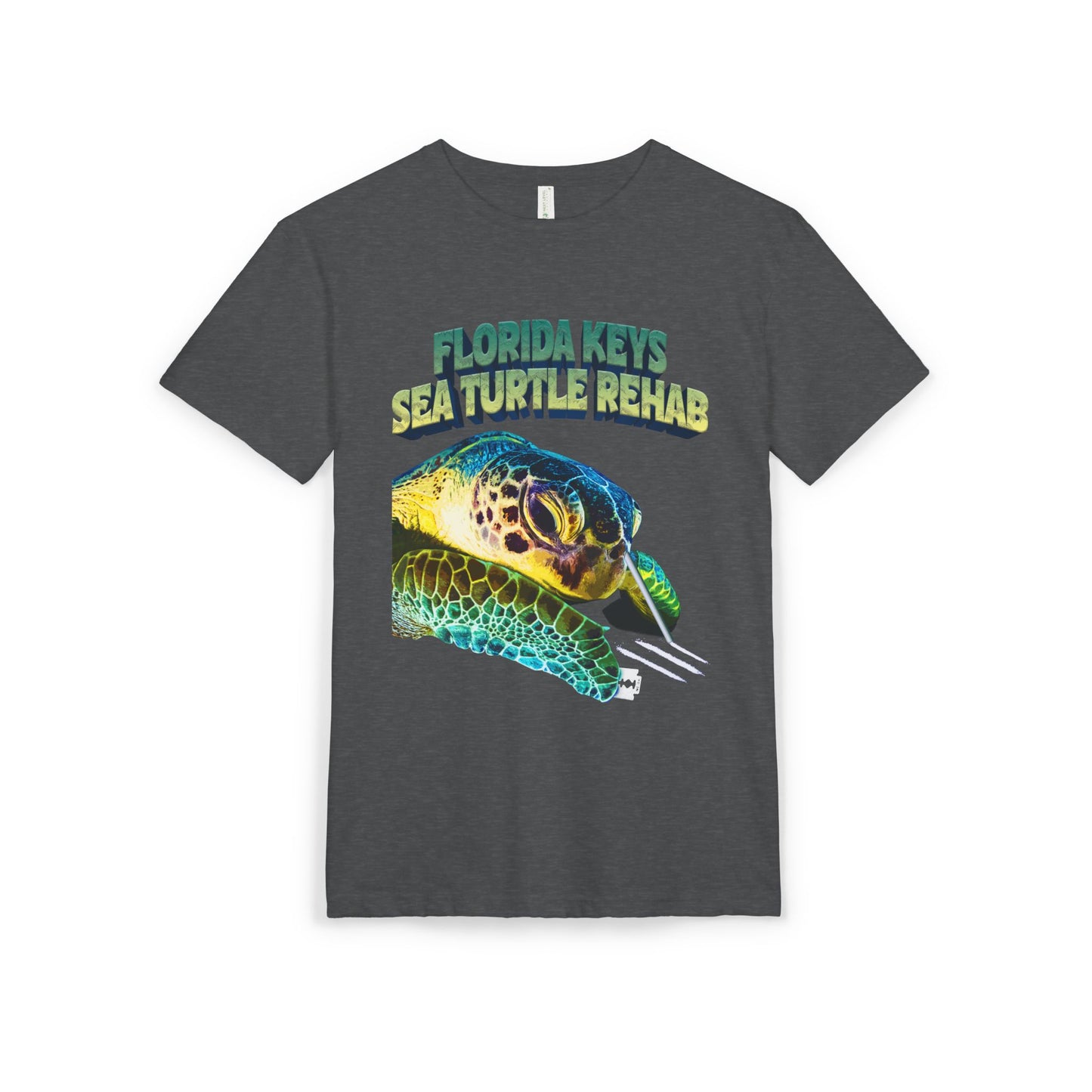 Florida Keys Sea Turtle Rehab Unisex Sueded T-Shirt, Eco-Friendly Tee, Animal Lover Gift, Wildlife Conservation Shirt, Beach Vibes Top