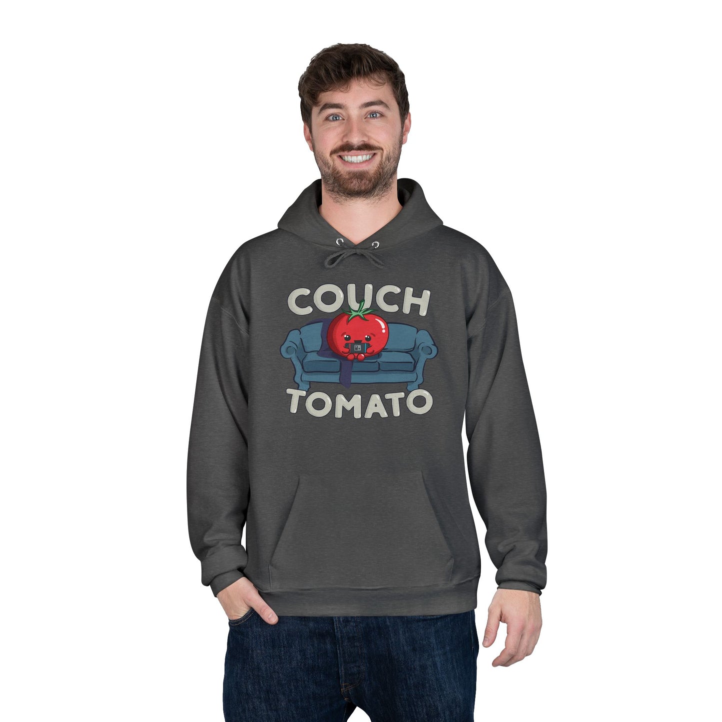 Cozy Couch Tomato Medium Weight Pullover Hoodie
