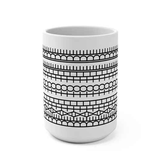 Stitches Mug (USA) / Spoke / Tire Track / Hidden Mesage 15oz Coffee/Tea Mug