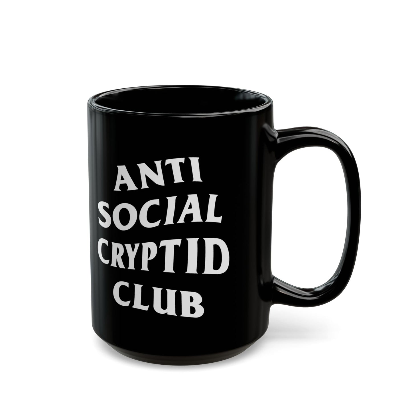 Anti-Social Cryptid Club - ASCC - Black Mug (15oz)