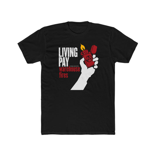 Living Wage Graphic Tee – Workers Rights Shirt Cotton Crew Tee