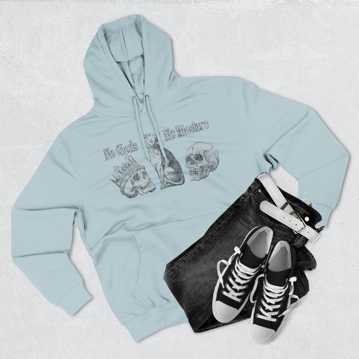 No Gods No Masters Fleece, Rebellious Spirit Hoodie, Alternative Fashion Sweatshirt, Gothic Apparel, Unisex Pullover, Edgy Gift Idea