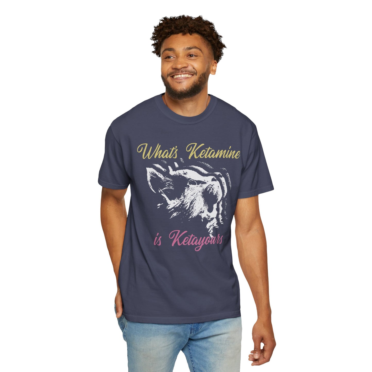 Kitten Hole Funny Cat Graphic VetMed T-Shirt – Cute Cat Humor Tee