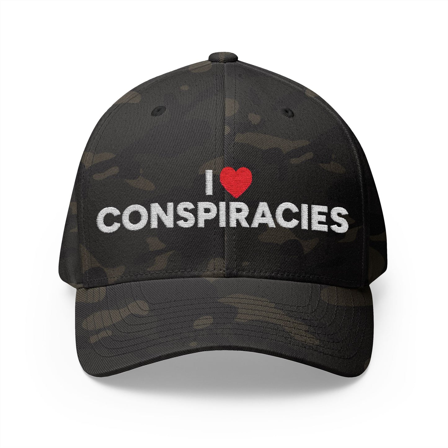 I Heart Conspiracies - Closed-Back Structured Cap (Embroidery)
