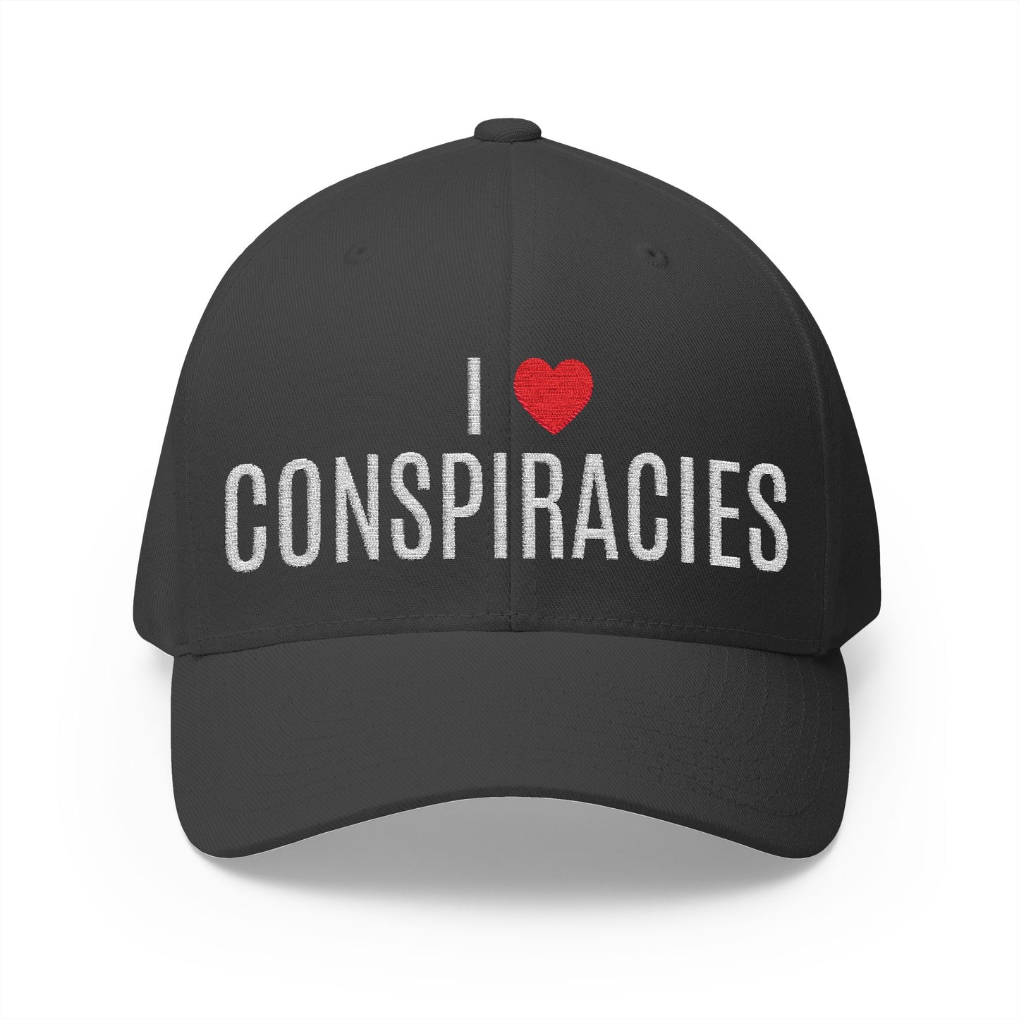 I Heart Conspiracies - Closed-Back Structured Cap (Embroidery)