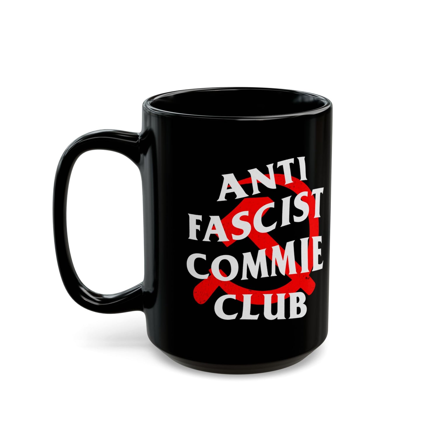 Anti-Fascist Commie Club - AFCC - Black Mug (15oz)