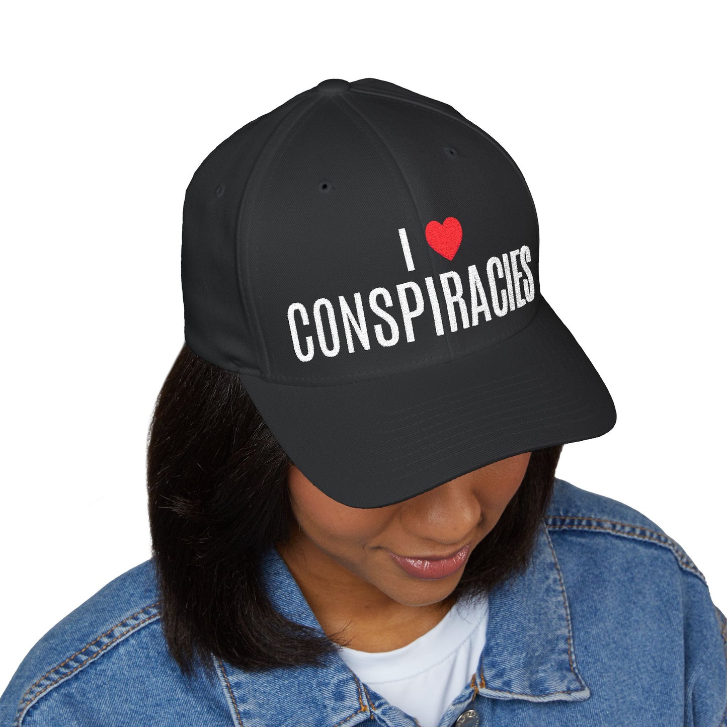 I Heart Conspiracies - Closed-Back Structured Cap (Embroidery)