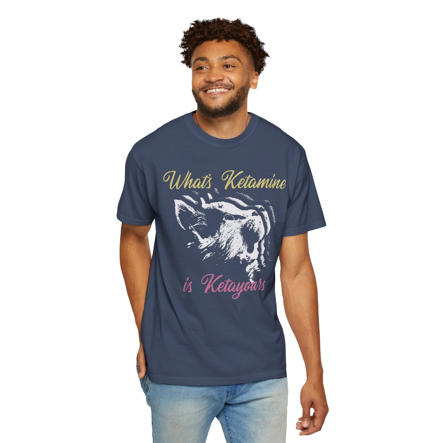Kitten Hole Funny Cat Graphic VetMed T-Shirt – Cute Cat Humor Tee