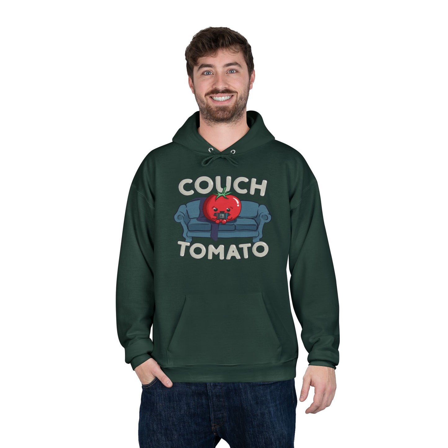 Cozy Couch Tomato Medium Weight Pullover Hoodie