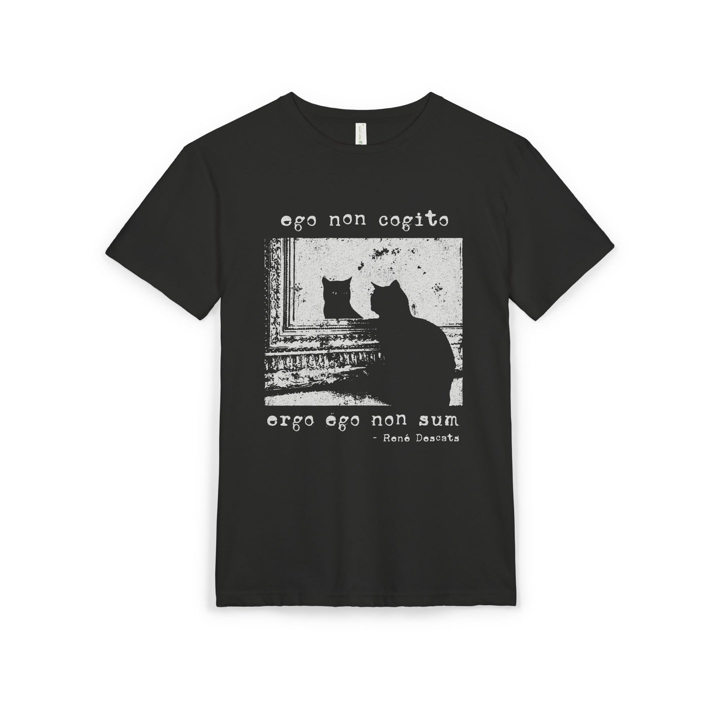 i do not think, therefore i do not am, but in Latin - printed on NextLevel Unisex Sueded T-Shirt