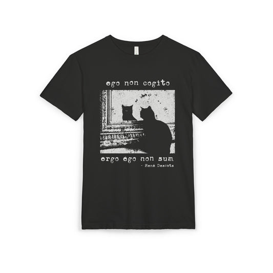 i do not think, therefore i do not am, but in Latin - printed on NextLevel Unisex Sueded T-Shirt