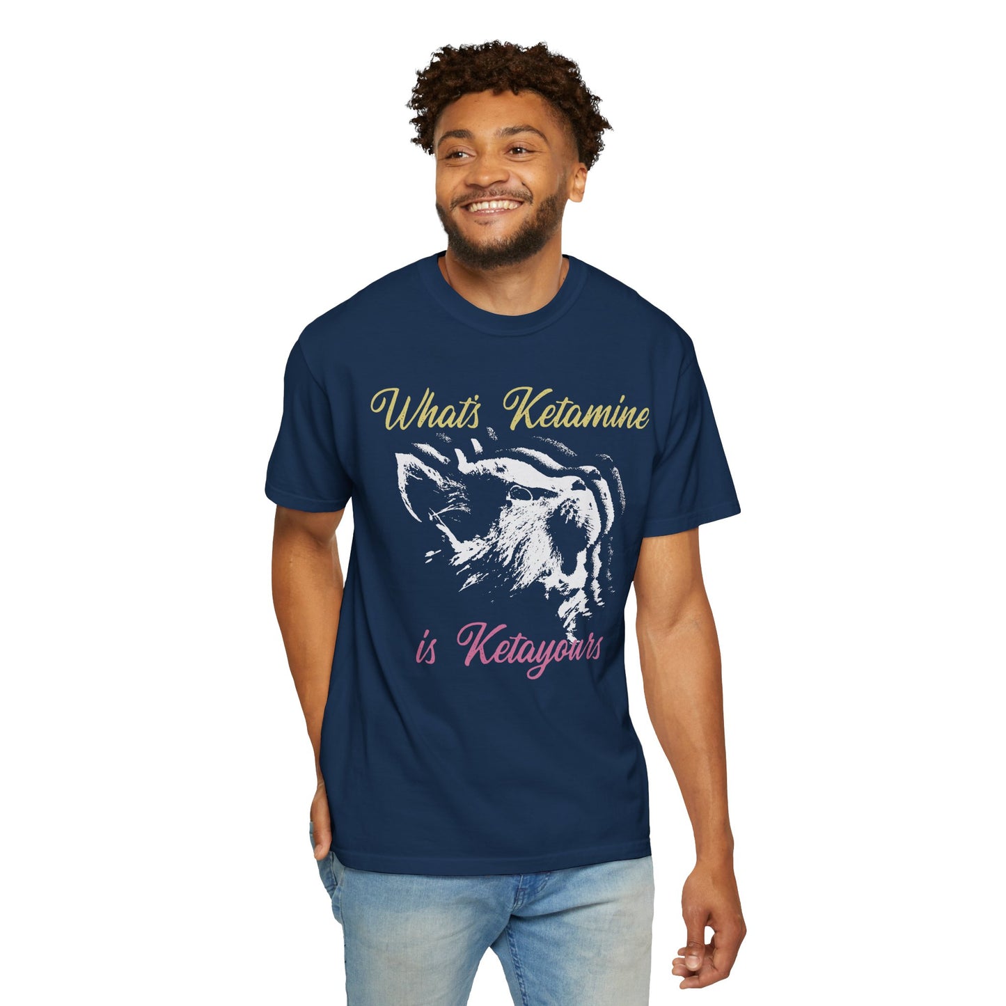 Kitten Hole Funny Cat Graphic VetMed T-Shirt – Cute Cat Humor Tee