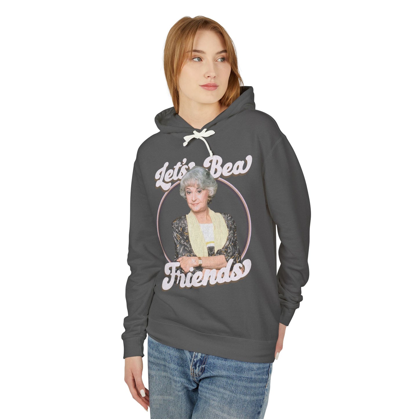 Let's Bea Friends - ComfortColors Unisex Lightweight Hooded Sweatshirt