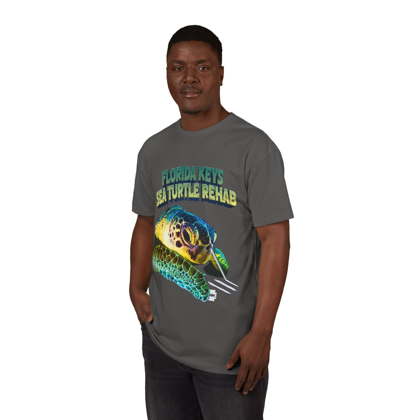 Florida Keys Sea Turtle Rehab Unisex Sueded T-Shirt, Eco-Friendly Tee, Animal Lover Gift, Wildlife Conservation Shirt, Beach Vibes Top
