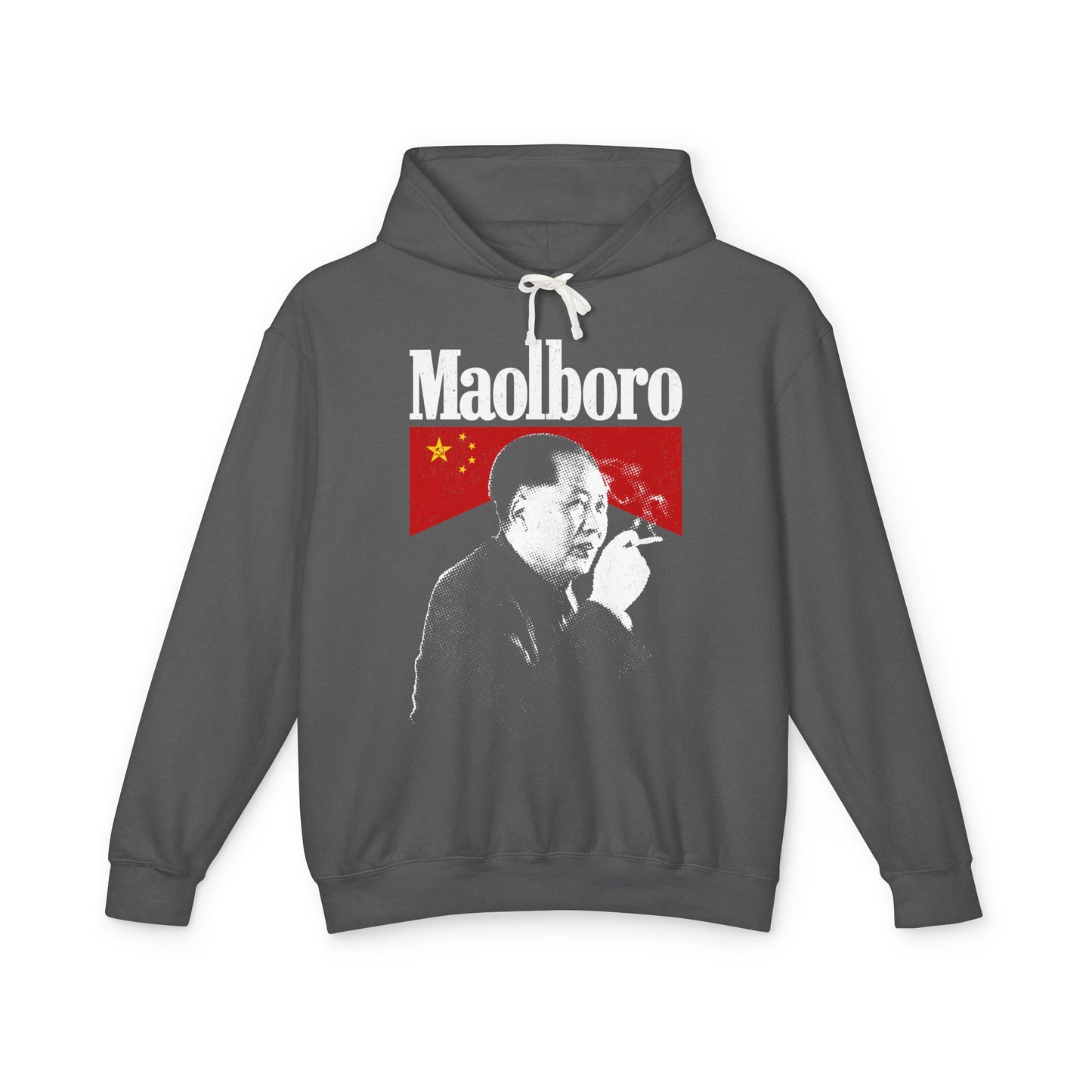Smoking Mao - ComfortColors Unisex Lightweight Hooded Sweatshirt