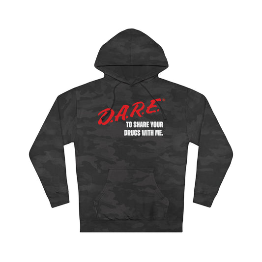DARE to Share Hoodie, Unisex Hooded Sweatshirt, Funny Sweatshirt, Gift for Friends, Trendy Fall Fashion, Humor Apparel
