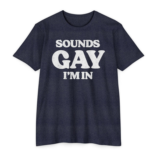 Sounds Gay, I'm in! - Printed on NextLevel Unisex CVC 6210 T-Shirt