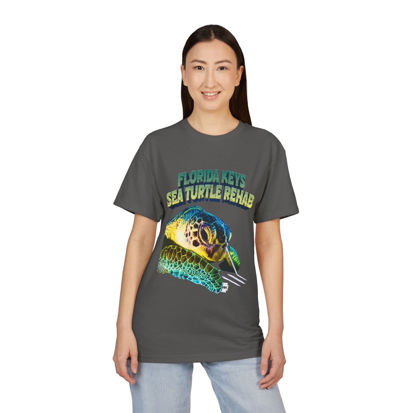 Florida Keys Sea Turtle Rehab Unisex Sueded T-Shirt, Eco-Friendly Tee, Animal Lover Gift, Wildlife Conservation Shirt, Beach Vibes Top