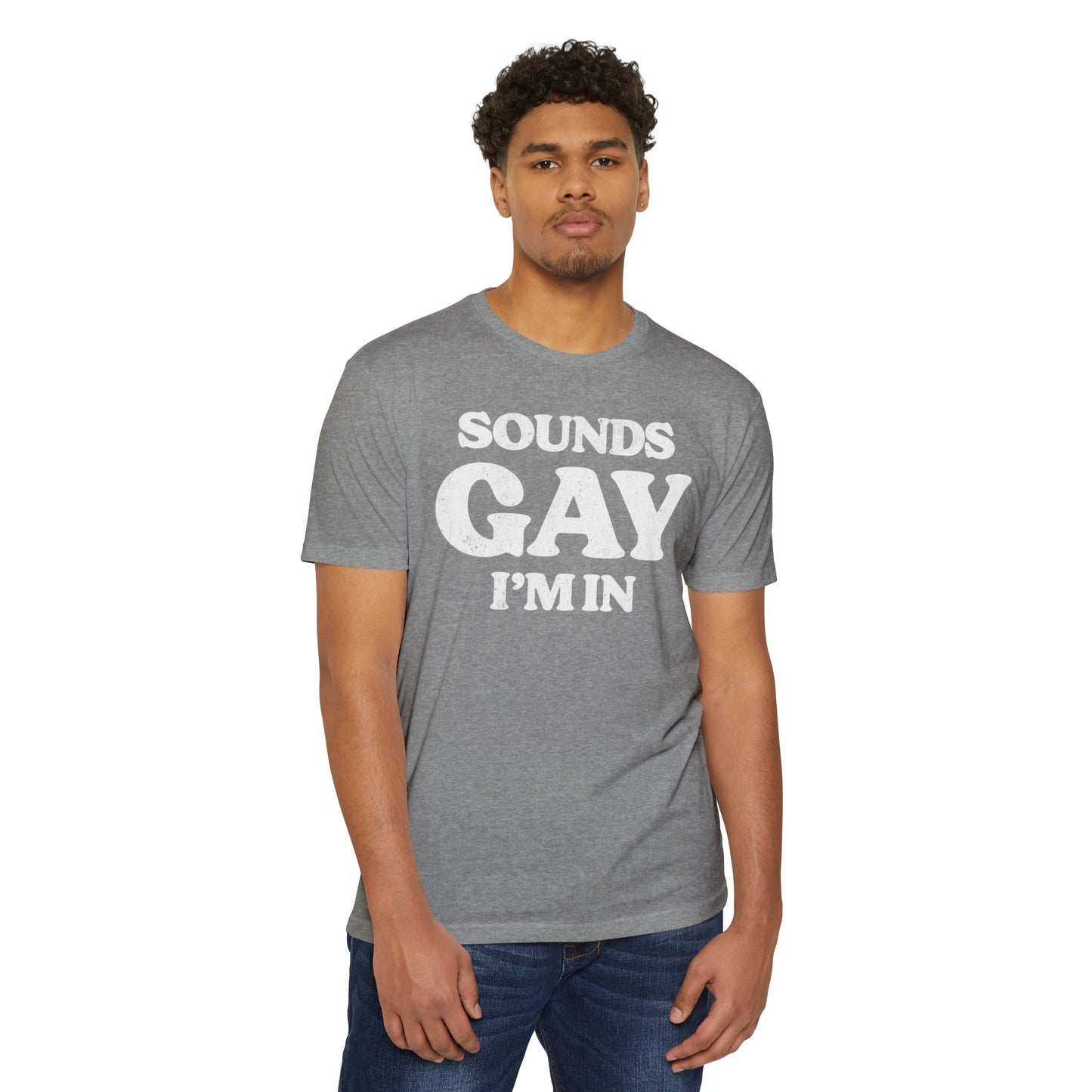 Sounds Gay, I'm in! - Printed on NextLevel Unisex CVC 6210 T-Shirt