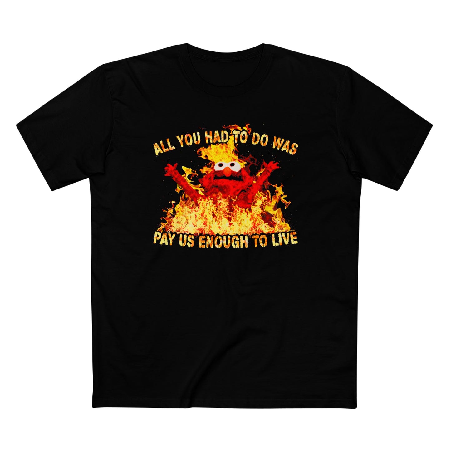 All You Had To Do Was Pay Us Enough To Live Graphic T-Shirt – Labor Rights Tee