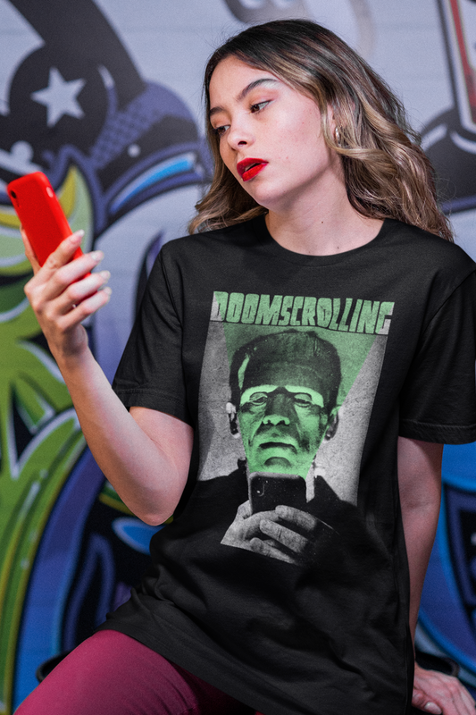 Doomscrolling Funny Graphic Tee – Internet Humor T-Shirt